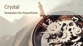  Presentation with time - Slides with clockmanufacturing - when time is passing mixed background and a  colored foreground