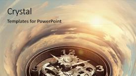  Presentation with time - Presentation having clockmanufacturing - when time is passing mixed background and a  colored foreground