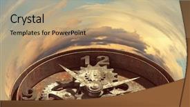  Presentation with time - Colorful slide deck enhanced with clockmanufacturing - when time is passing mixed backdrop and a coral colored foreground