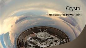  Presentation with time - Audience pleasing presentation design consisting of clockmanufacturing - when time is passing mixed backdrop and a mint green colored foreground