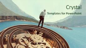  Presentation with time - Presentation theme with clockmanufacturing - when time is passing mixed background and a soft green colored foreground