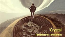  Presentation with time - PPT theme consisting of clockmanufacturing - when time is passing mixed background and a  colored foreground