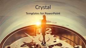  Presentation with time - Slide set consisting of clockmanufacturing - when time is passing mixed background and a coral colored foreground