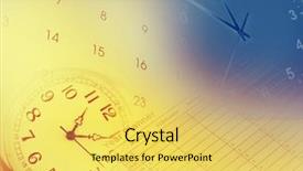  Presentation with planner - Presentation theme having clocks calendar and year planner background and a yellow colored foreground
