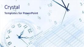  Presentation with planner - Colorful presentation theme enhanced with clocks calendar and year planner backdrop and a sky blue colored foreground