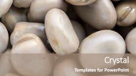  Presentation with broad - Colorful slides enhanced with cloesup of cooked broad bean backdrop and a coral colored foreground