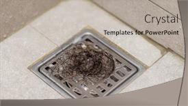  Presentation with clogged - Presentation with clogged-and-dirty-sewer-pipes background and a light gray colored foreground