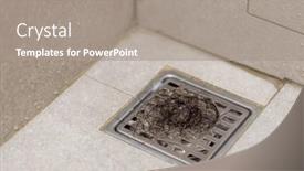  Presentation with clogged - Presentation theme enhanced with clogged-and-dirty-sewer-pipes background and a gray colored foreground