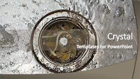  Presentation with particle - Theme with clogging up with food particle background and a gray colored foreground