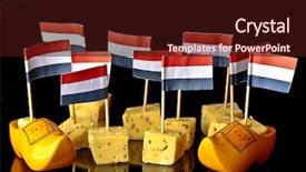  Presentation with pickle - PPT layouts having clogs with dutch flag background and a wine colored foreground