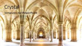  Presentation with subtle - PPT theme featuring cloisters of glasgow university subtle background and a yellow colored foreground