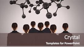  Presentation with clone - Colorful slides enhanced with clone women with genetic dna backdrop and a tawny brown colored foreground