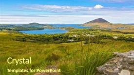  Presentation with ireland - Theme having clonmacnoise cathedral with the typical background and a tawny brown colored foreground