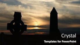  Presentation with ireland - Colorful PPT layouts enhanced with clonmacnoise in ireland backdrop and a black colored foreground