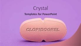  Presentation with pharmaceutical - PPT layouts consisting of clopidogrel-pharmaceutical-medicine-pills-tablet background and a light blue colored foreground
