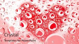  Presentation with drop - Colorful slides enhanced with clors - reflection white heart in drop backdrop and a  colored foreground