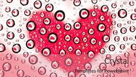  Presentation with drop - Theme having clors - reflection white heart in drop background and a  colored foreground