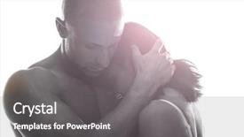  Presentation with people helping each teamwork couple - Slides having close in a tender sentiment background and a gray colored foreground