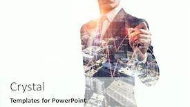  Presentation with raffle lucky draw - Cool new slides with close-of-businessman-draw backdrop and a white colored foreground