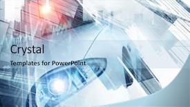  Presentation with elegant - Audience pleasing presentation design consisting of close of elegant car mixed backdrop and a light blue colored foreground