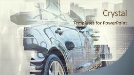  Presentation with elegant - Colorful slide deck enhanced with close of elegant car mixed backdrop and a cream colored foreground