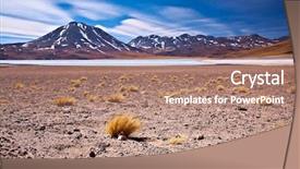  Presentation with lagoon - Theme consisting of cerro miscanti desert atacama chile background and a coral colored foreground