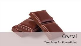  Presentation with snicker chocolate bar - Slides having close up a chocolate bar background and a mint green colored foreground