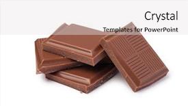  Presentation with chocolate milk - Slides enhanced with close up a chocolate bar background and a  colored foreground