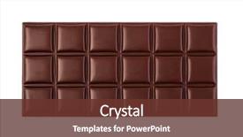  Presentation with white chocolate - Presentation theme having close up a chocolate bar background and a tawny brown colored foreground