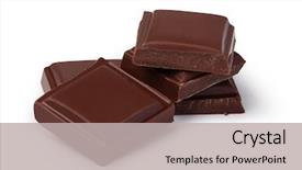 Presentation with white chocolate - Colorful PPT layouts enhanced with close up a chocolate bar backdrop and a light gray colored foreground