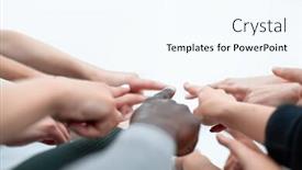  Presentation with people - Audience pleasing slides consisting of close-up-a-group backdrop and a cool aqua colored foreground