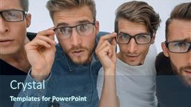  Presentation with creative - PPT theme with close-up-a-group background and a ocean colored foreground