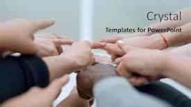  Presentation with people - PPT layouts featuring close-up-a-group background and a light gray colored foreground