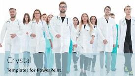  Presentation with successful - Beautiful slides featuring close-up-a-successful-doctor backdrop and a light blue colored foreground