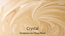  Presentation with abstract art - Amazing theme having close-up abstract caramel shapes backdrop and a coral colored foreground