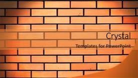  Presentation with red brick wall - Slides consisting of close up abstract red brick wall background background and a gold colored foreground