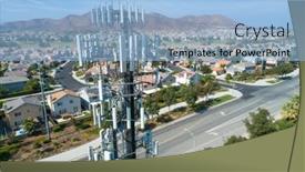  Presentation with neighborhood - PPT theme with close-up-aerial-of-cellular background and a light blue colored foreground