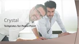  Presentation with architects - Cool new slide deck with close-up-architects-make-sketches backdrop and a white colored foreground