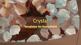  Presentation with watercolor color - PPT theme having close-up-art-watercolor background and a tawny brown colored foreground