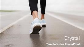  Presentation with sneakers - Theme consisting of close-up-back-view background and a gray colored foreground