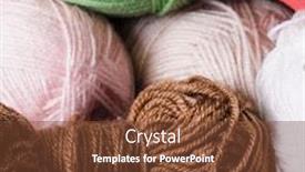  Presentation with knitting - Beautiful theme featuring close-up-background-with-knitting backdrop and a tawny brown colored foreground