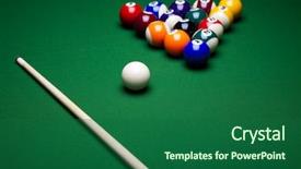  Presentation with billiard - Colorful PPT layouts enhanced with close-up billiard balls backdrop and a ocean colored foreground