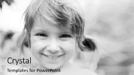  Presentation with black children - Slides consisting of close-up black-and-white background and a light gray colored foreground