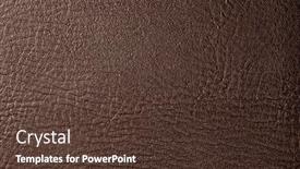  Presentation with brown leather - Beautiful slide deck featuring close-up-brown-leather-picture backdrop and a tawny brown colored foreground