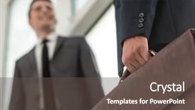  Presentation with business near shoring - Audience pleasing presentation consisting of close up business partners standing backdrop and a dark gray colored foreground