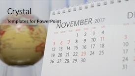  Presentation with november - Theme enhanced with close up calendar of november background and a light gray colored foreground