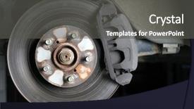  Presentation with brake - Slide deck consisting of close up of car brake background and a dark gray colored foreground