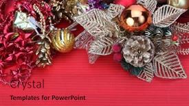  Presentation with glow - Presentation theme featuring close-up-christmas-glow-shine background and a red colored foreground