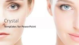  Presentation with skincare - Slides featuring skincare pampering and spa concept background and a sky blue colored foreground