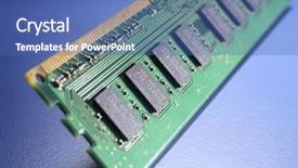  Presentation with memory ram - Cool new slides with close up computer memory chips backdrop and a  colored foreground